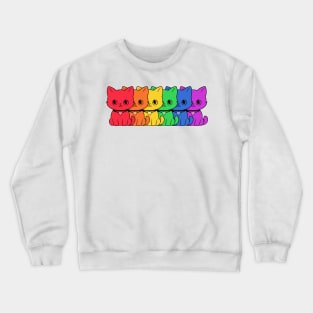 Cat Pride --- Rainbow Themed Design Crewneck Sweatshirt